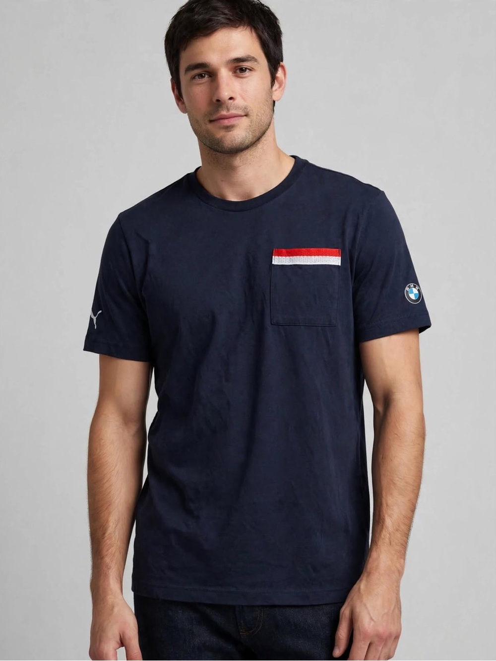 BMW Motorsport Puma Cotton T-shirt Logo Men’s Size Small